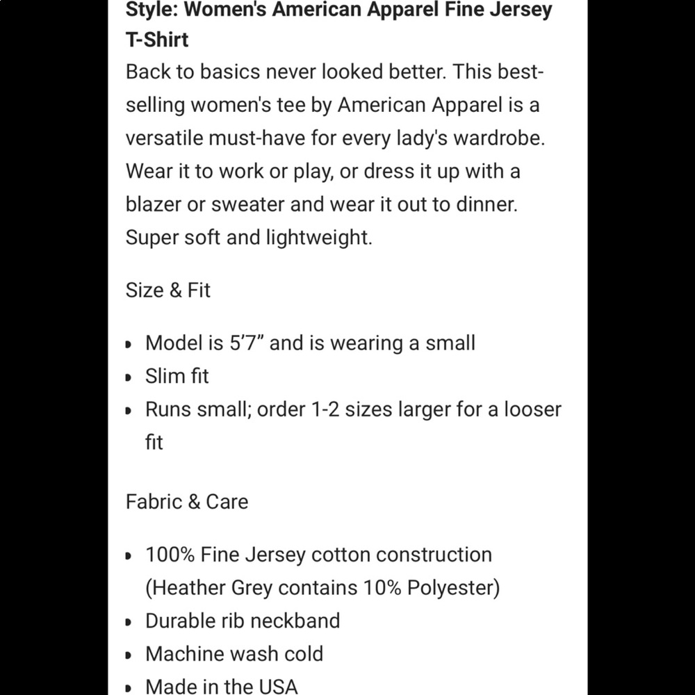 ✨LAST ONE✨American Apparel T-Shirt - Picture 5 of 5